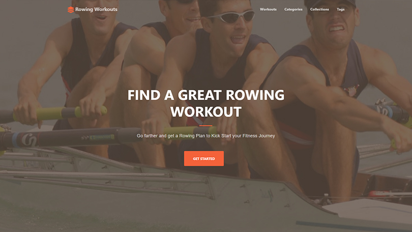 a web page of Rowingworkouts.org