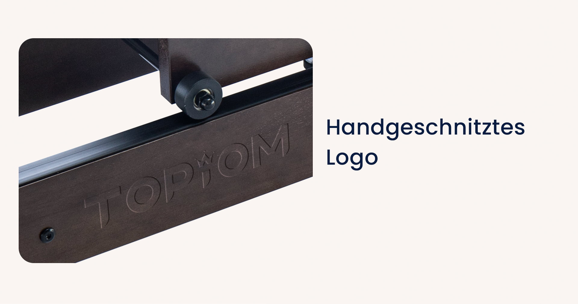 Topiom faltbares Wasser-Rudergerät Handgeschnitztes Logo