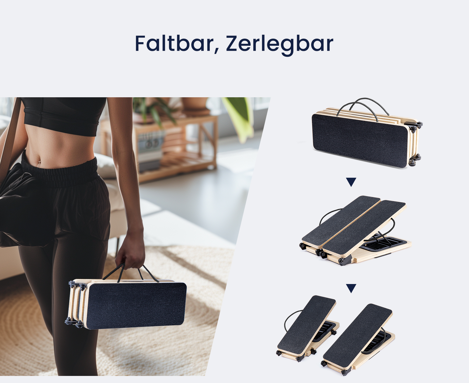 TOPIOM Holz-Schrägbrett Fortgeschrittene Version faltbar zerlegbar