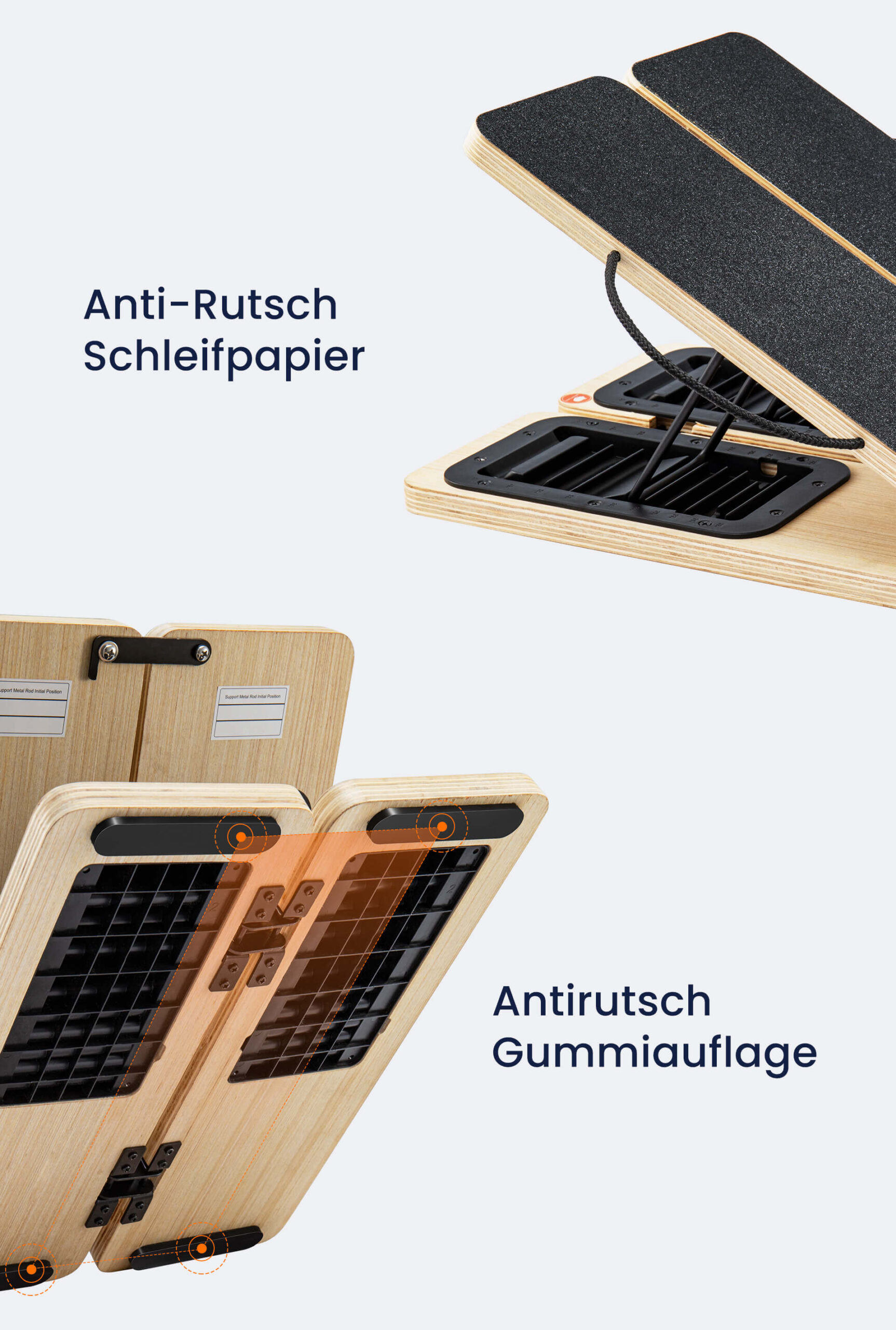 Holz-Schrägbrett Anti-slip sandpaper