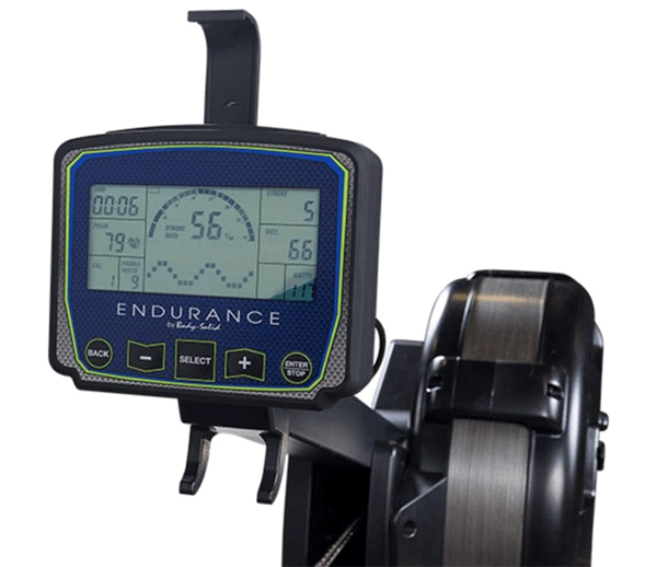  monitor of Body Solid Endurance R300 air rowing machine