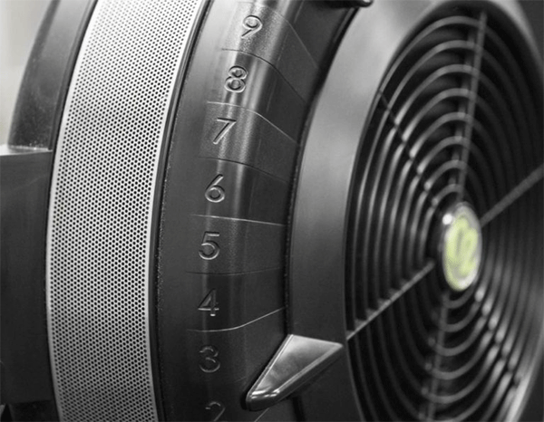 damper settings of Concept2 air rowing machine