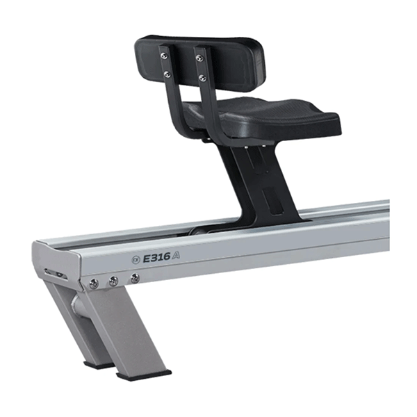 seat of First Degree Fitness rowing machine