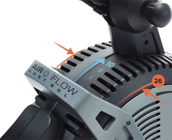 air and magnetic settings of NordicTrack RW700 rowing machine