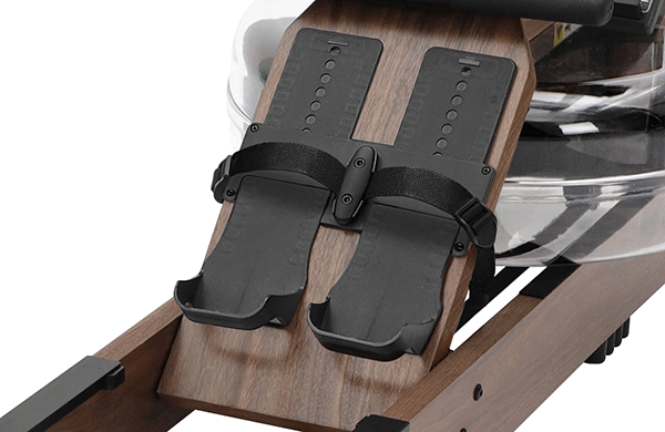 topiom rowing machine with sliding footpads