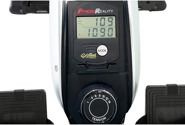 A monitor of Fitness Reality 1000 rowing machine